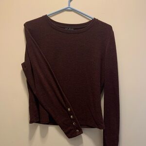 Dynamite Deep Burgundy Crew Neck Sweater